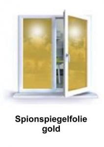 Privacy Star / Sichtschutzfolie, Spion-Spiegelfolie - Gold - Inn