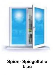 Privacy Star / Sichtschutzfolie, Spion-Spiegelfolie - Blau - Inn